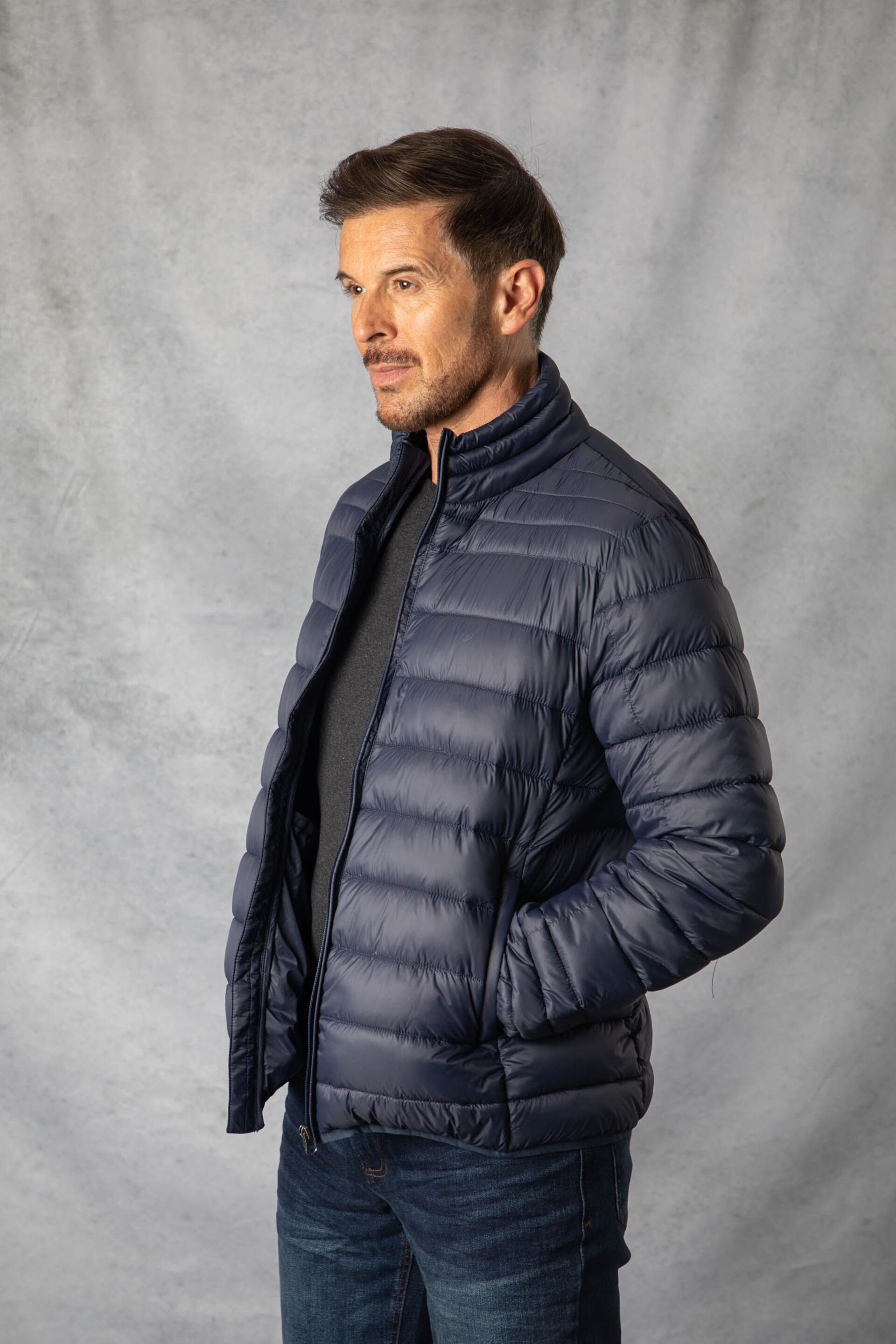 Lakeland Leather Blue Lightweight Padded Jacket - Image 3 of 7