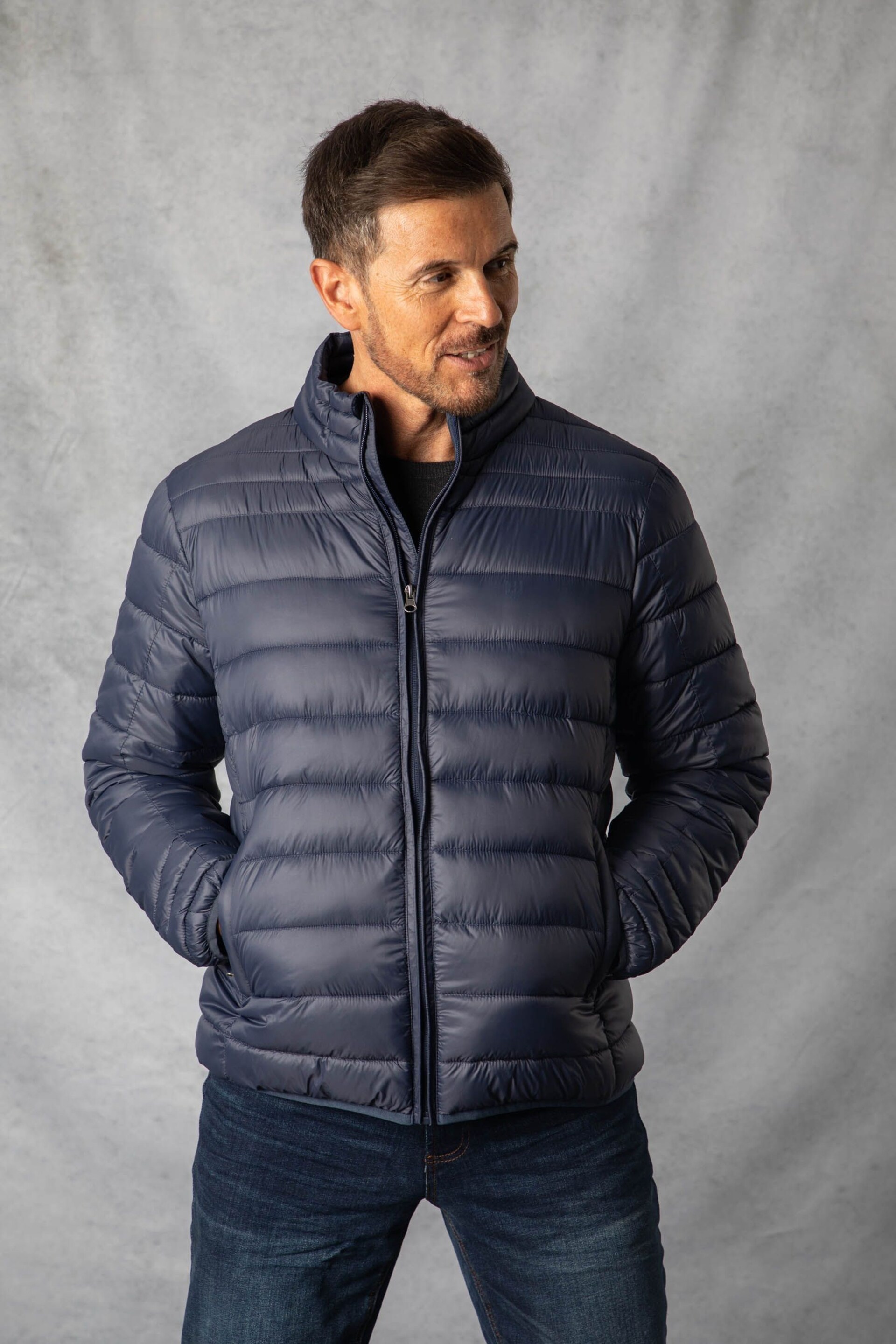 Lakeland Leather Blue Lightweight Padded Jacket - Image 4 of 7