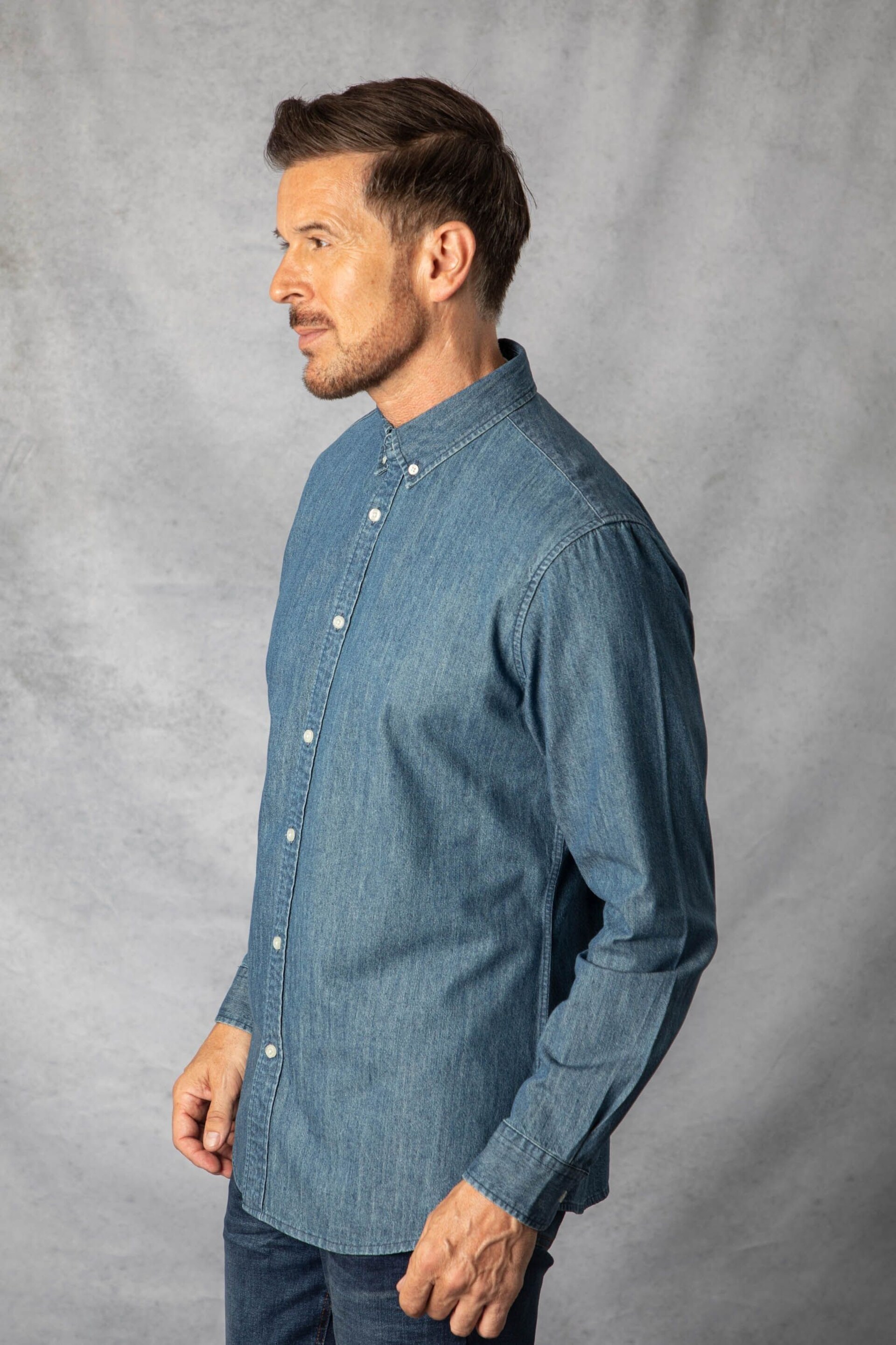 Lakeland Clothing Blue Harrison Denim Shirt - Image 6 of 6