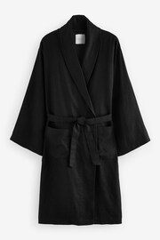 Black Linen Dressing Gown - Image 8 of 8