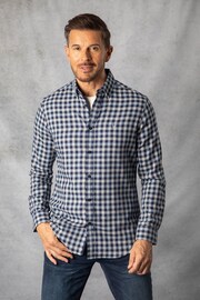 Lakeland Clothing Blue Jack Brushed Cotton Check Shirt - Image 5 of 7