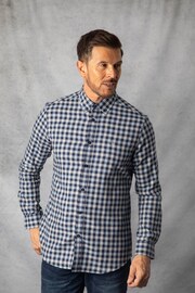 Lakeland Clothing Blue Jack Brushed Cotton Check Shirt - Image 7 of 7