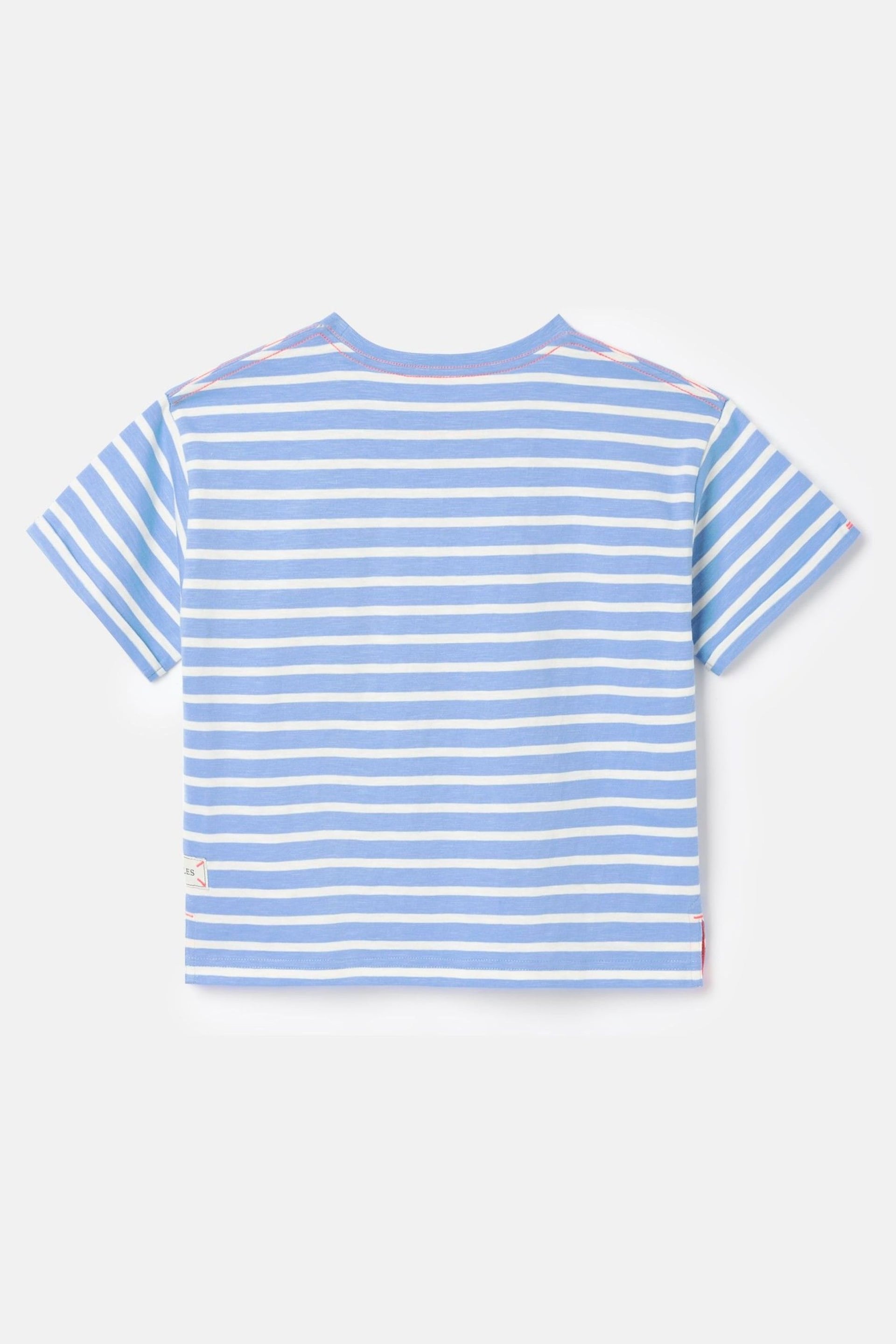 Joules Fun Days Blue Short Sleeve Graphic T-shirt - Image 4 of 5