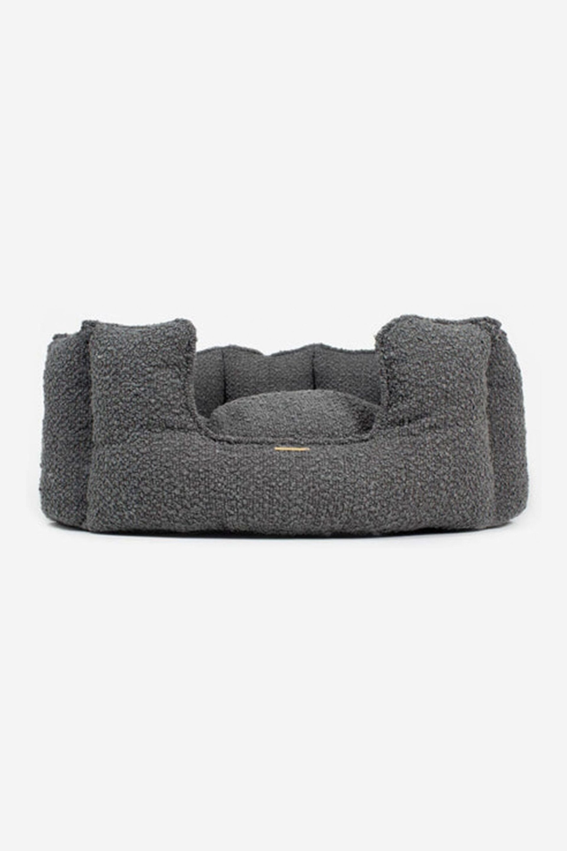 Lords and Labradors Grey High Sided Boucle Dog Bed - Image 2 of 4