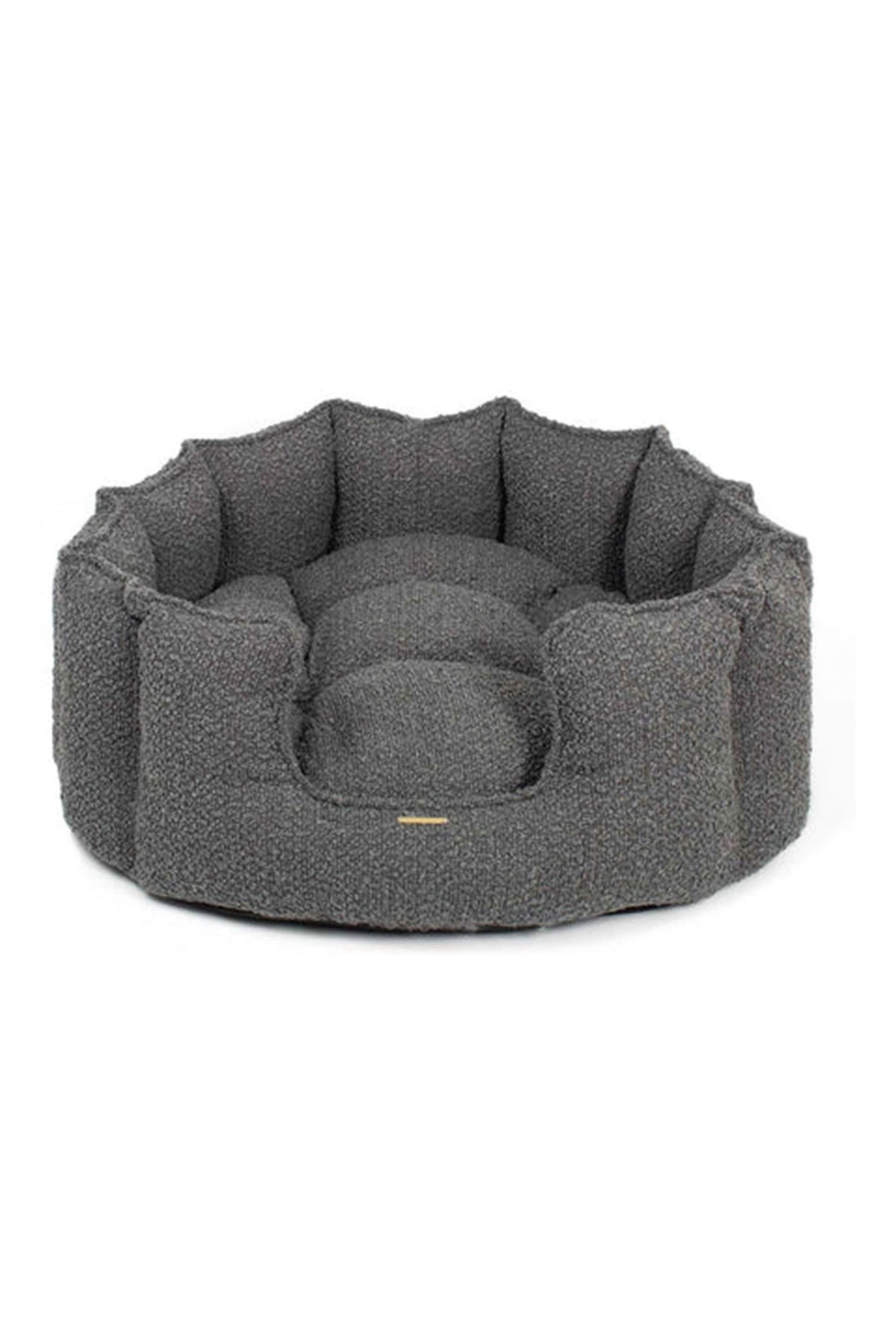 Lords and Labradors Grey High Sided Boucle Dog Bed - Image 3 of 4