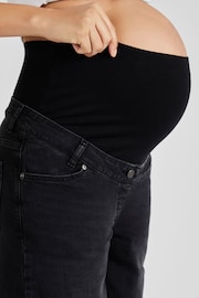 JoJo Maman Bébé Black Wide Leg Maternity Jeans - Image 4 of 4