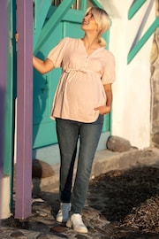 JoJo Maman Bébé Rose Pink Textured Maternity Blouse - Image 5 of 5