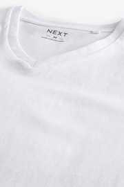 White 10 pack V-Neck T-Shirts - Image 2 of 8