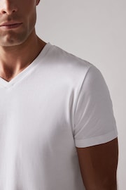 White 10 pack V-Neck T-Shirts - Image 8 of 8