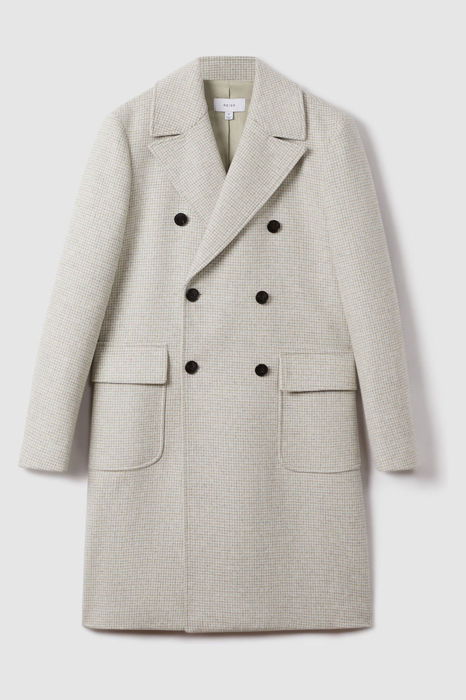 Buy Reiss Oatmeal Review Wool Blend Herringbone Coat from Next Azerbaijan