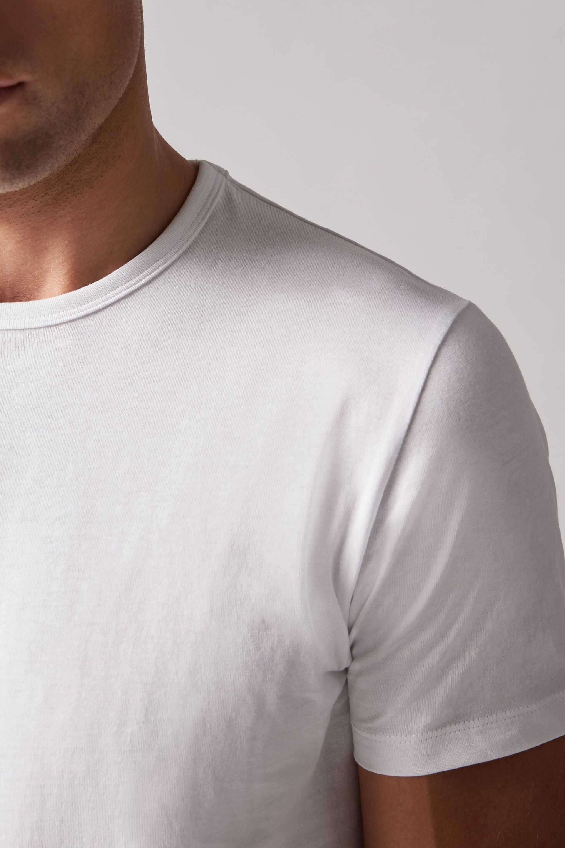 White 10 pack Slim Fit T-Shirts - Image 3 of 8