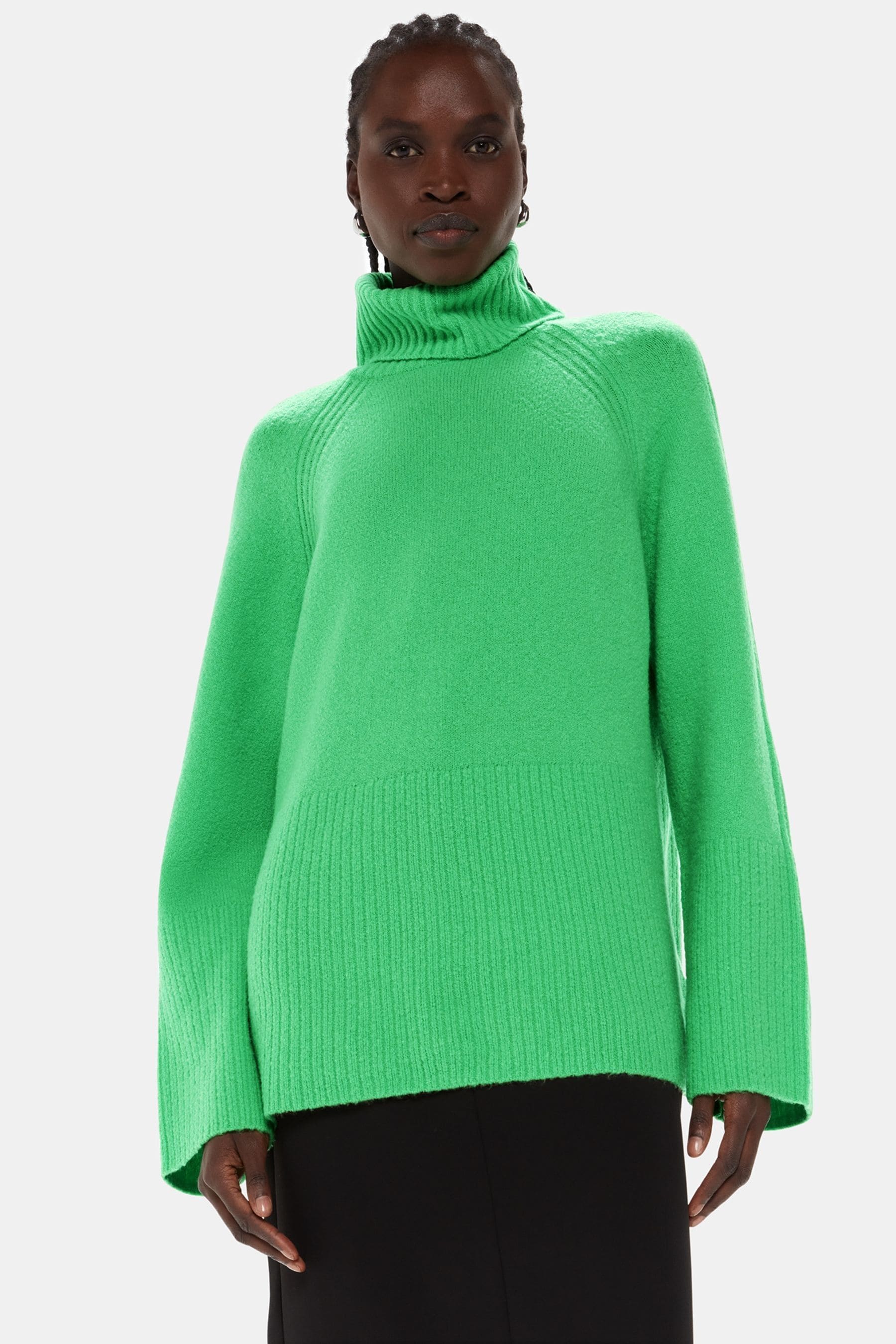 Green high neck jumper sales