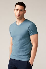 Dark Blue V-Neck T-Shirts 5 Pack - Image 8 of 16