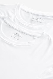 White 2 Pack Signature Bamboo T-Shirts - Image 4 of 5