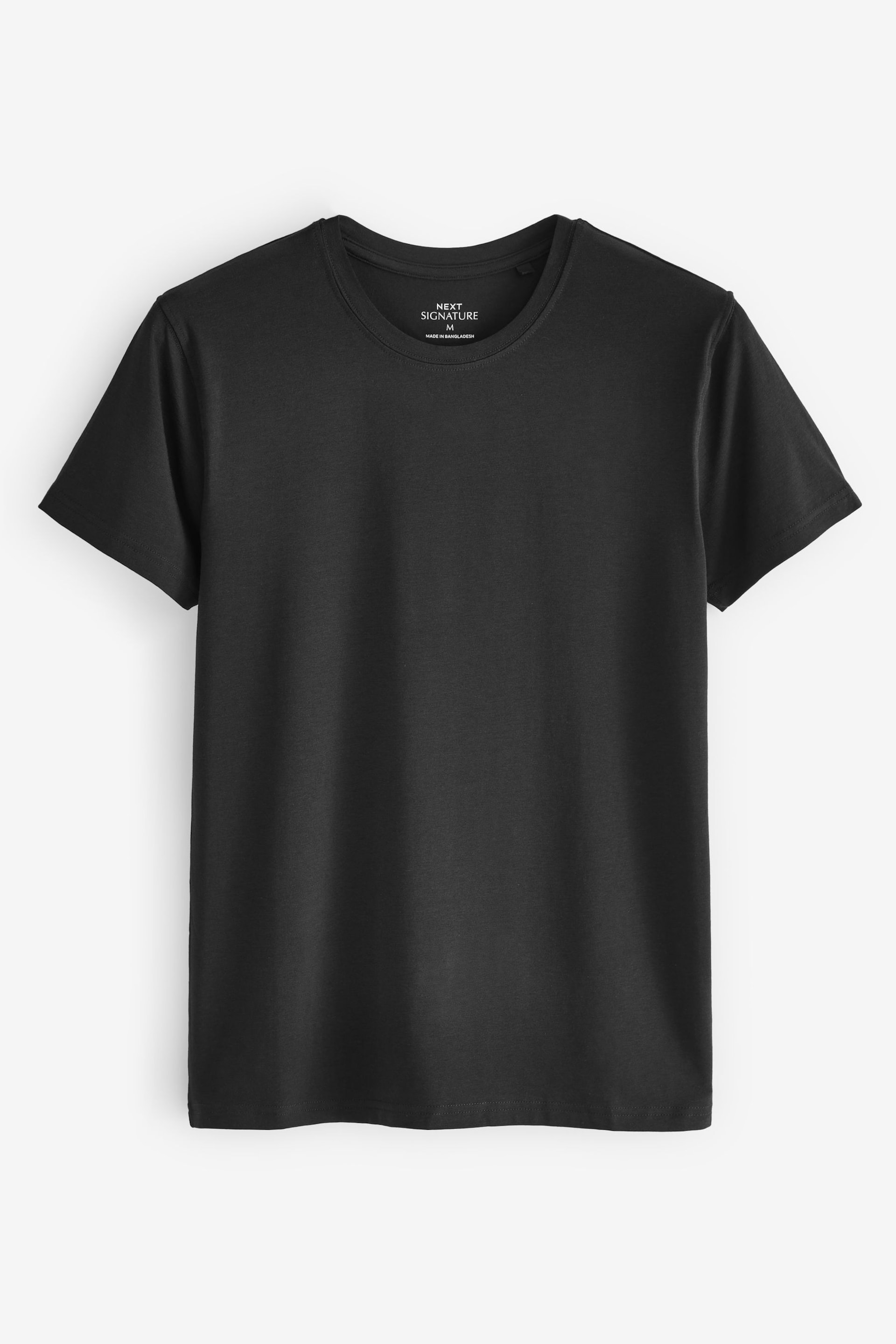 Black 5 Pack Signature Bamboo T-Shirts - Image 2 of 4