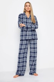 Long Tall Sally Blue Twill Check Pyjama Set - Image 4 of 5
