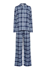 Long Tall Sally Blue Twill Check Pyjama Set - Image 5 of 5