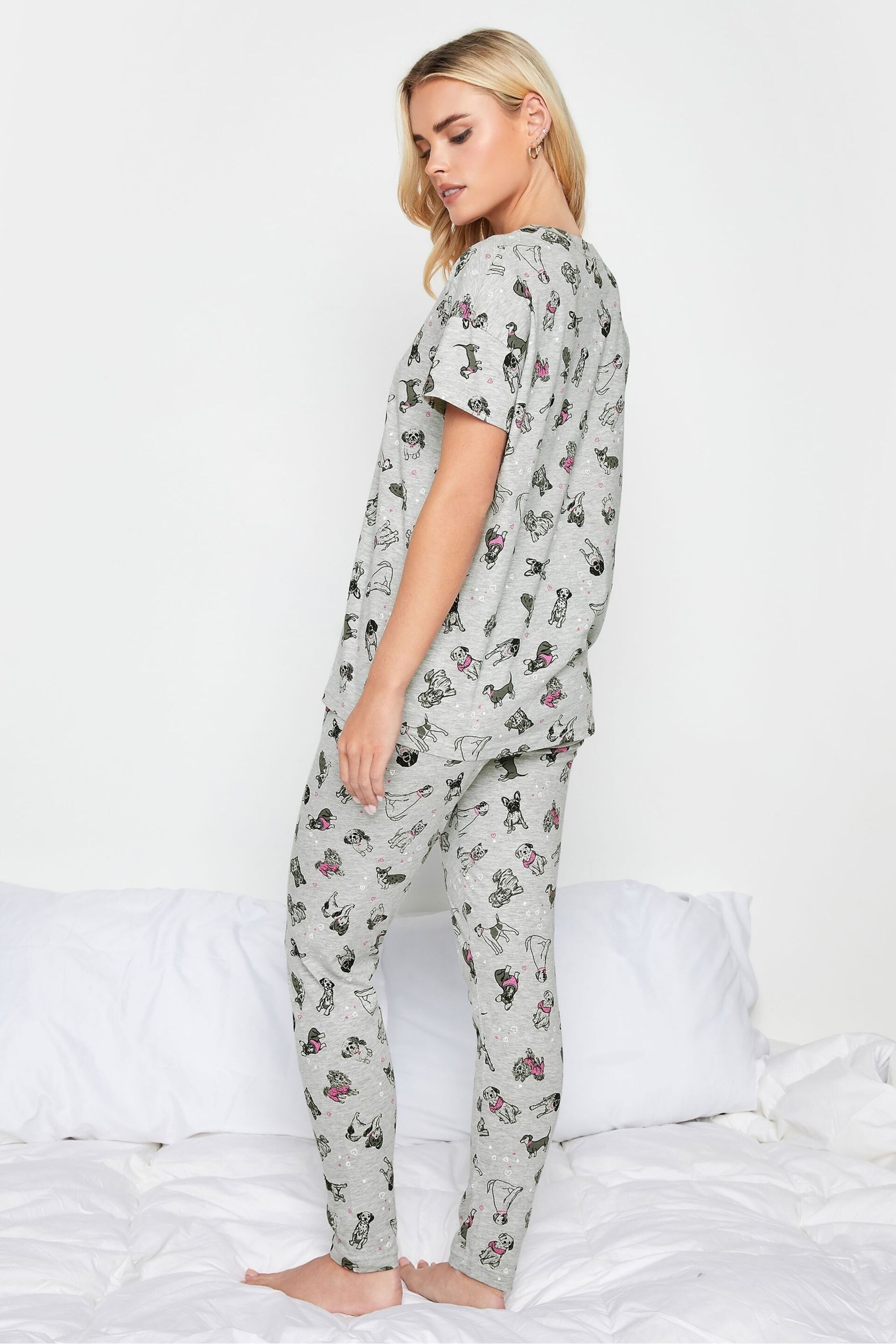 PixieGirl Petite Grey Tapered Pyjamas Set - Image 2 of 5