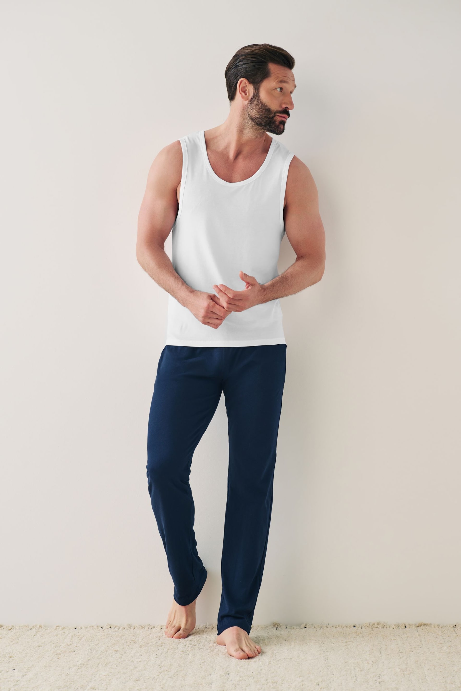 White 2 Pack Signature Bamboo Vests - Image 2 of 4