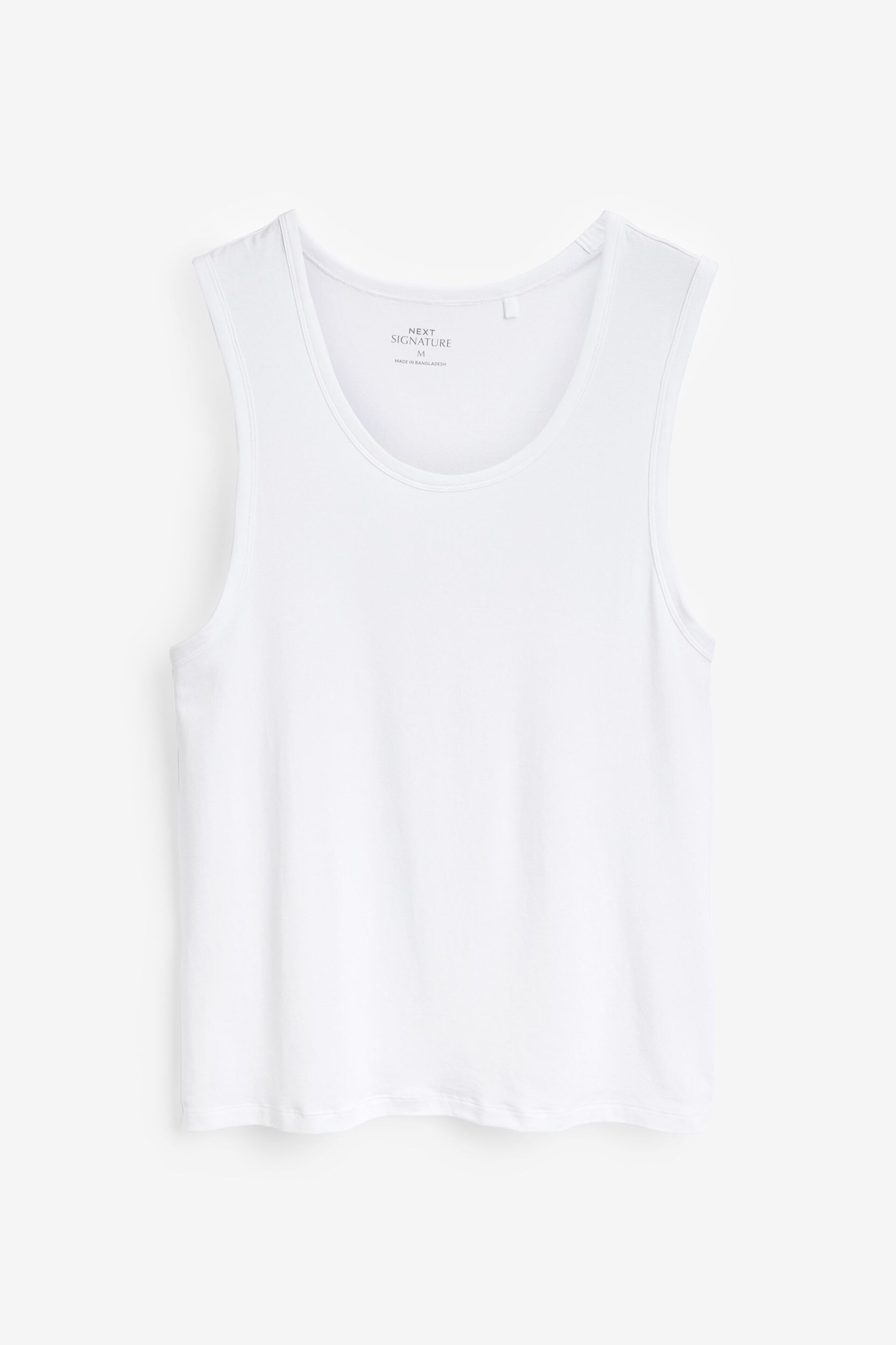 White 2 Pack Signature Bamboo Vests - Image 6 of 8