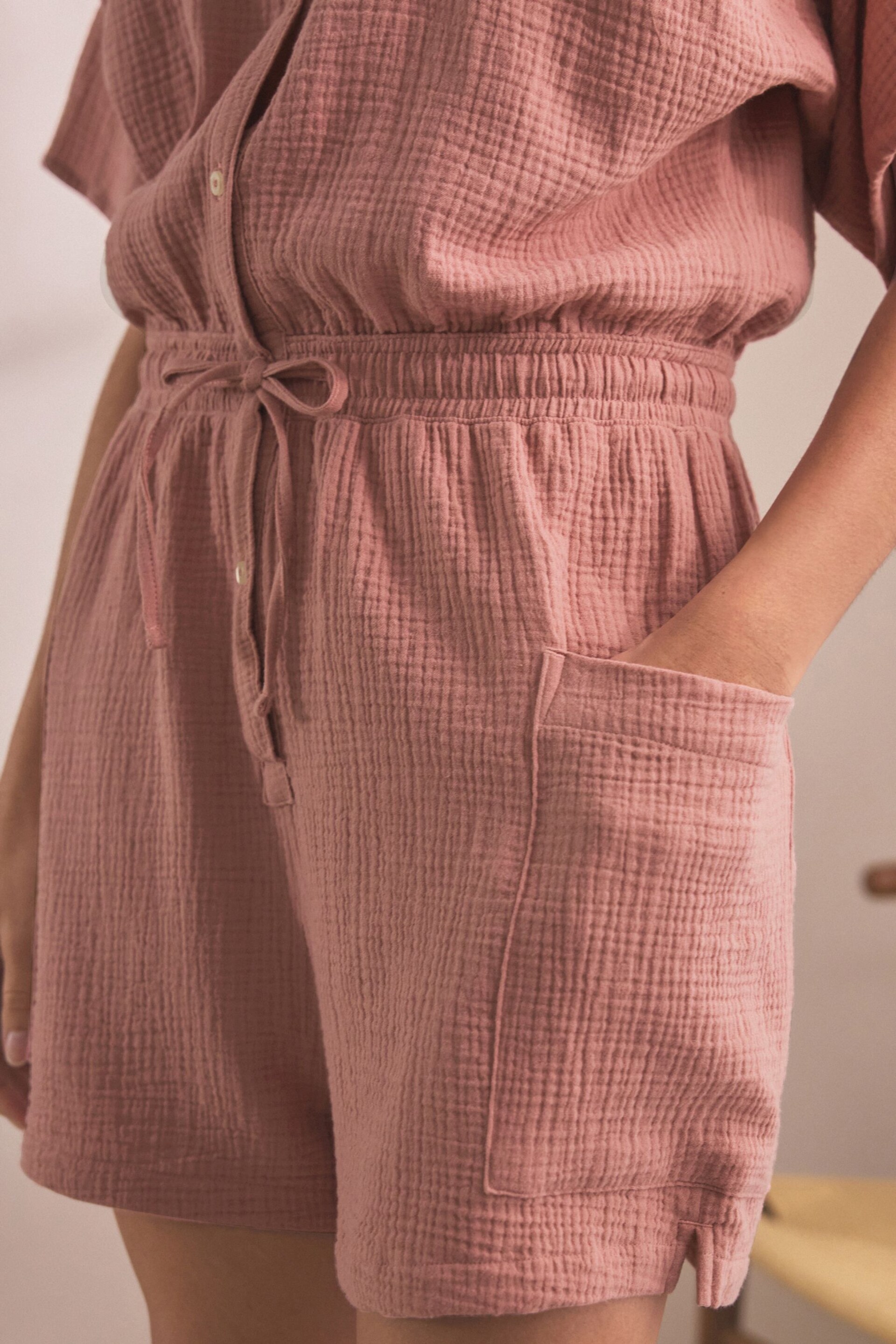 Pink Crinkle Playsuit - Image 5 of 7