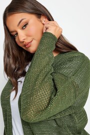 Yours Curve Green Edge To Edge Cardigan - Image 4 of 4