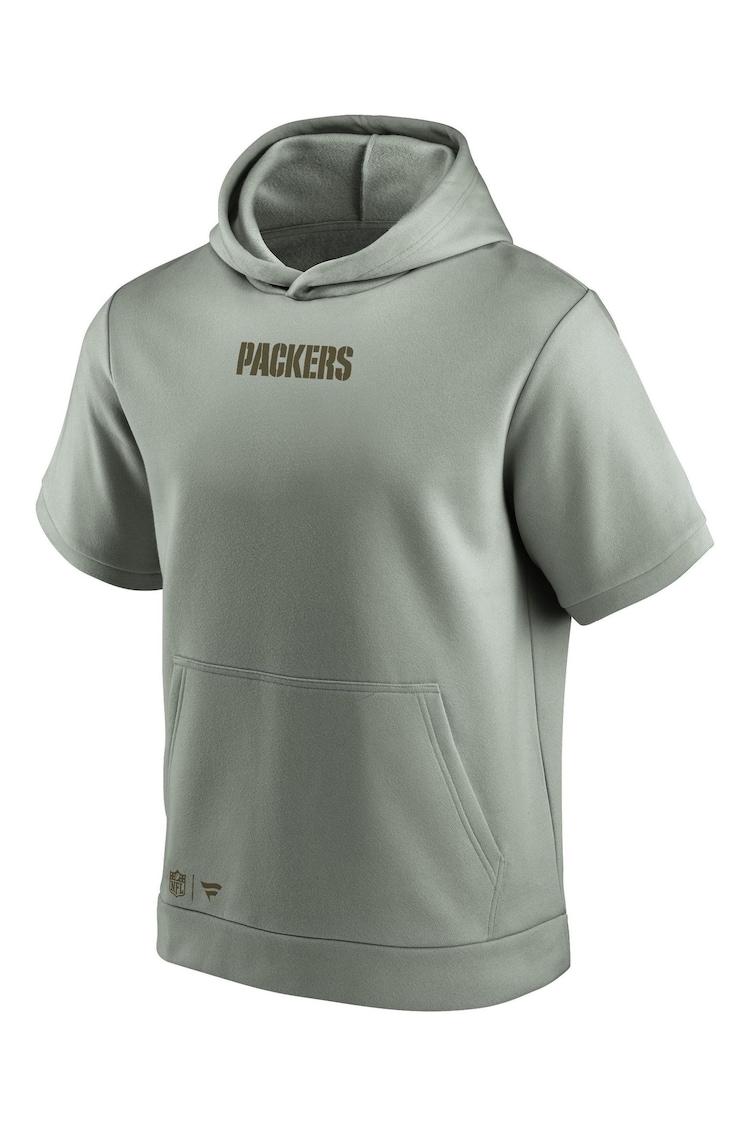 Fanatics Green NFL Bay Packers Downtime Short Sleeve Hoodie - Image 2 of 3