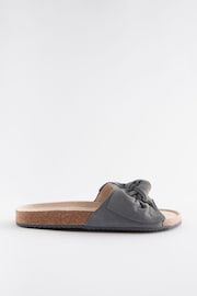 Grey Bow Footbed Sliders - Image 4 of 7