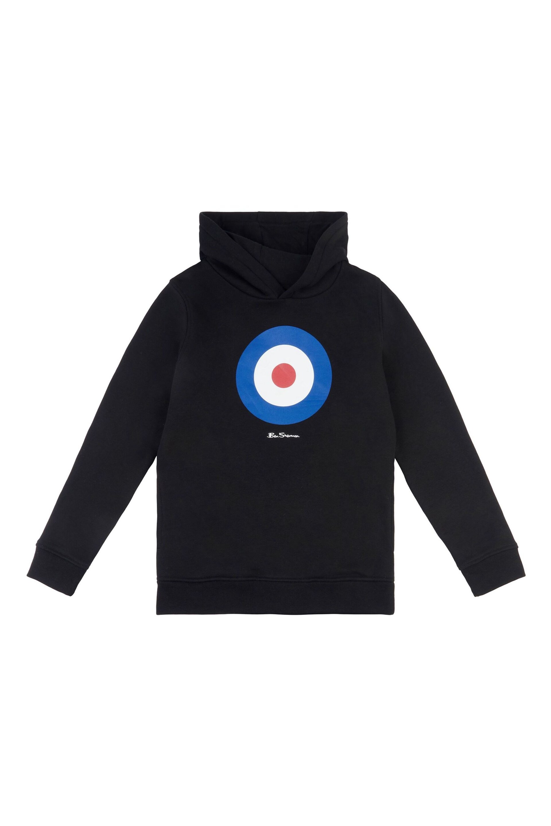 Ben Sherman Boys Target Black Hoodie - Image 1 of 3