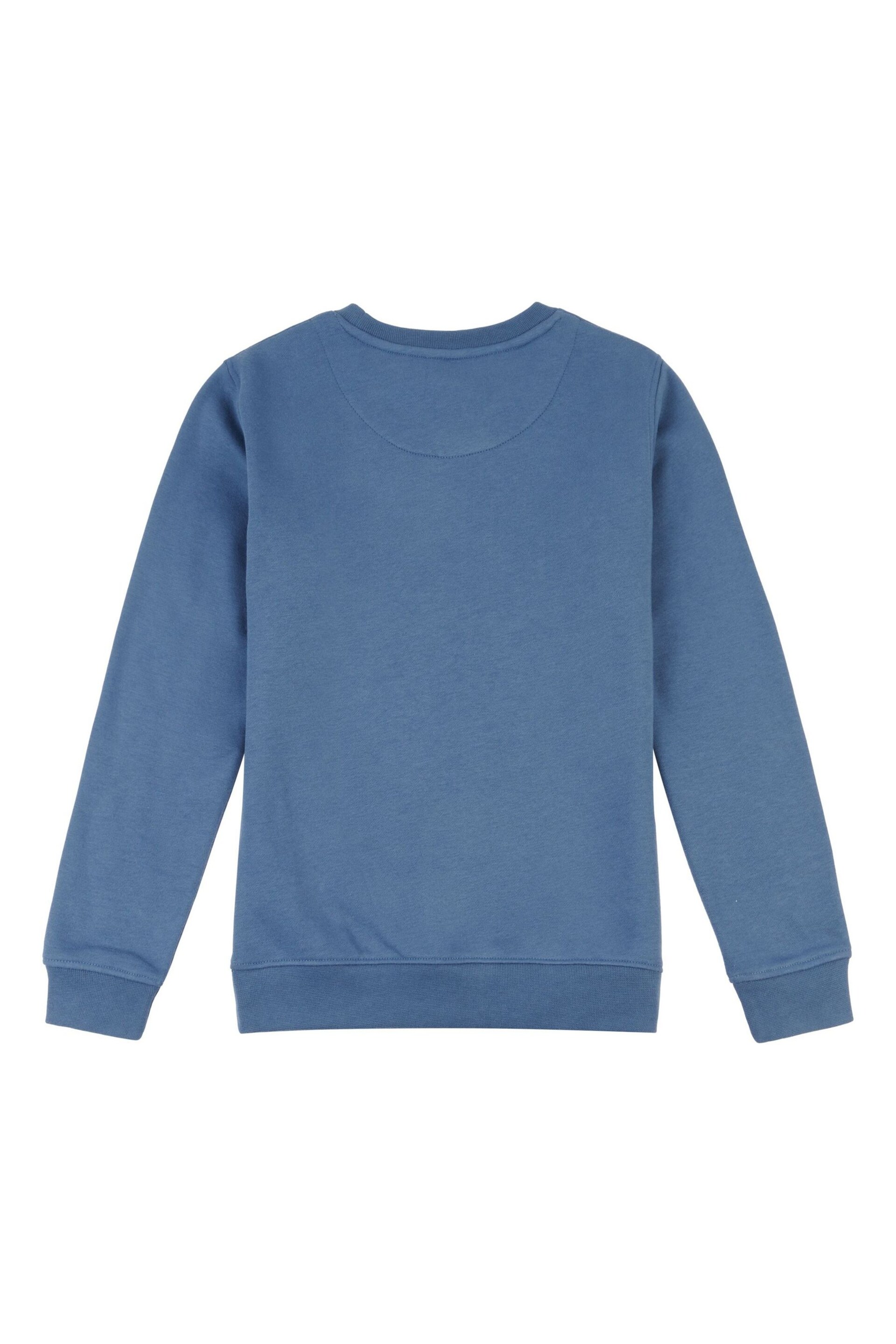 Ben Sherman Boys Blue Mod Script Crew Neck Sweatshirt - Image 2 of 3