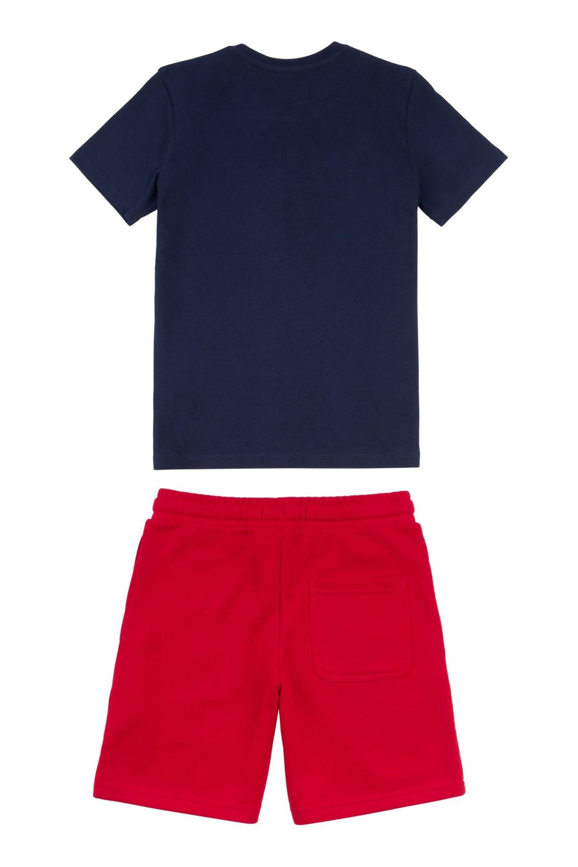 Ben Sherman Boys Red Short Sleeve T-Shirt and Short Set - Image 2 of 2