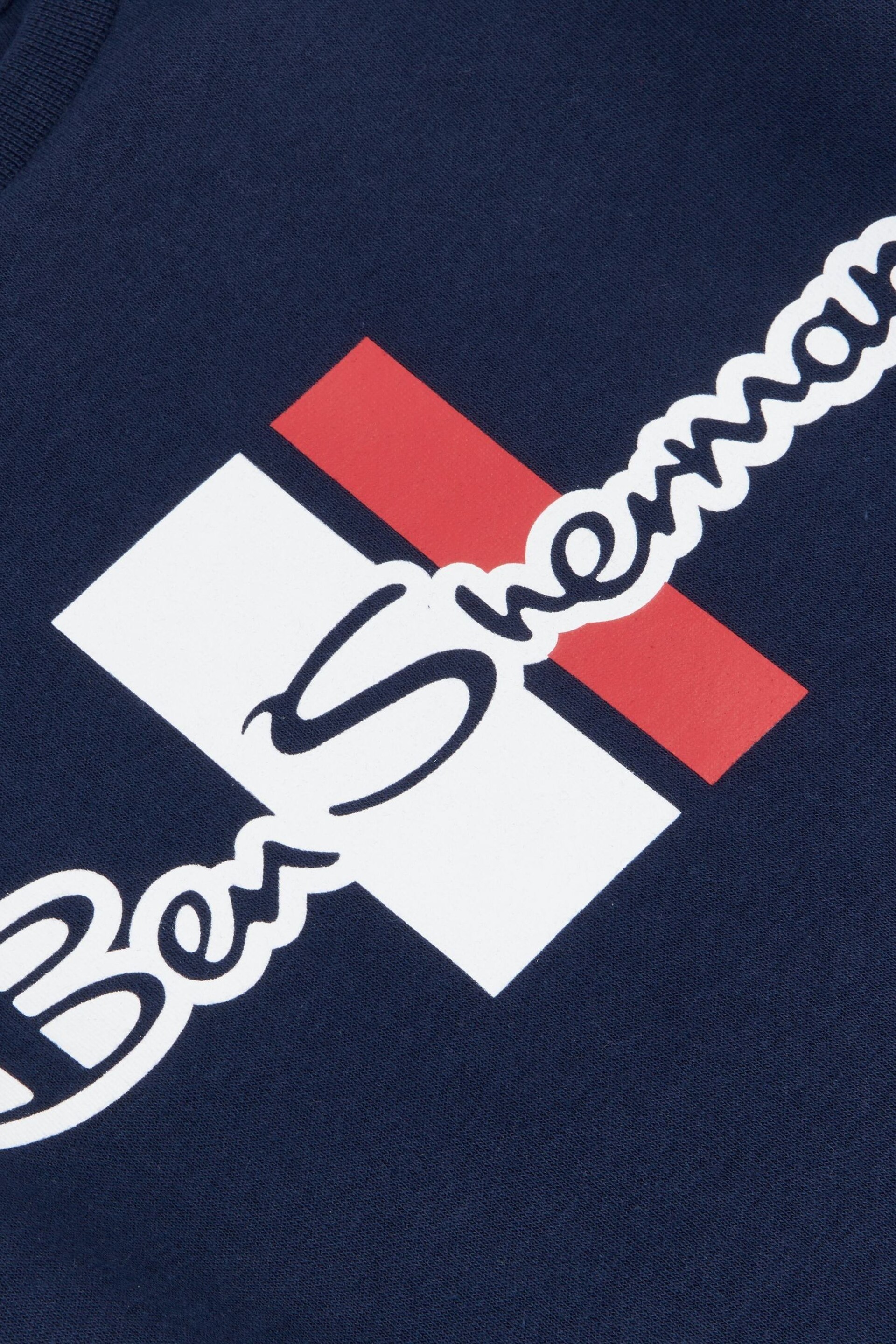 Ben Sherman Boys Blue Mod Script Crew Neck Sweatshirt - Image 3 of 3