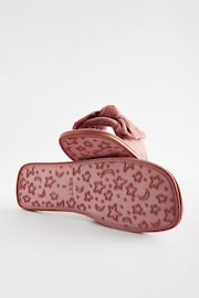 Pink Broderie Bow Slider Slippers - Image 7 of 7