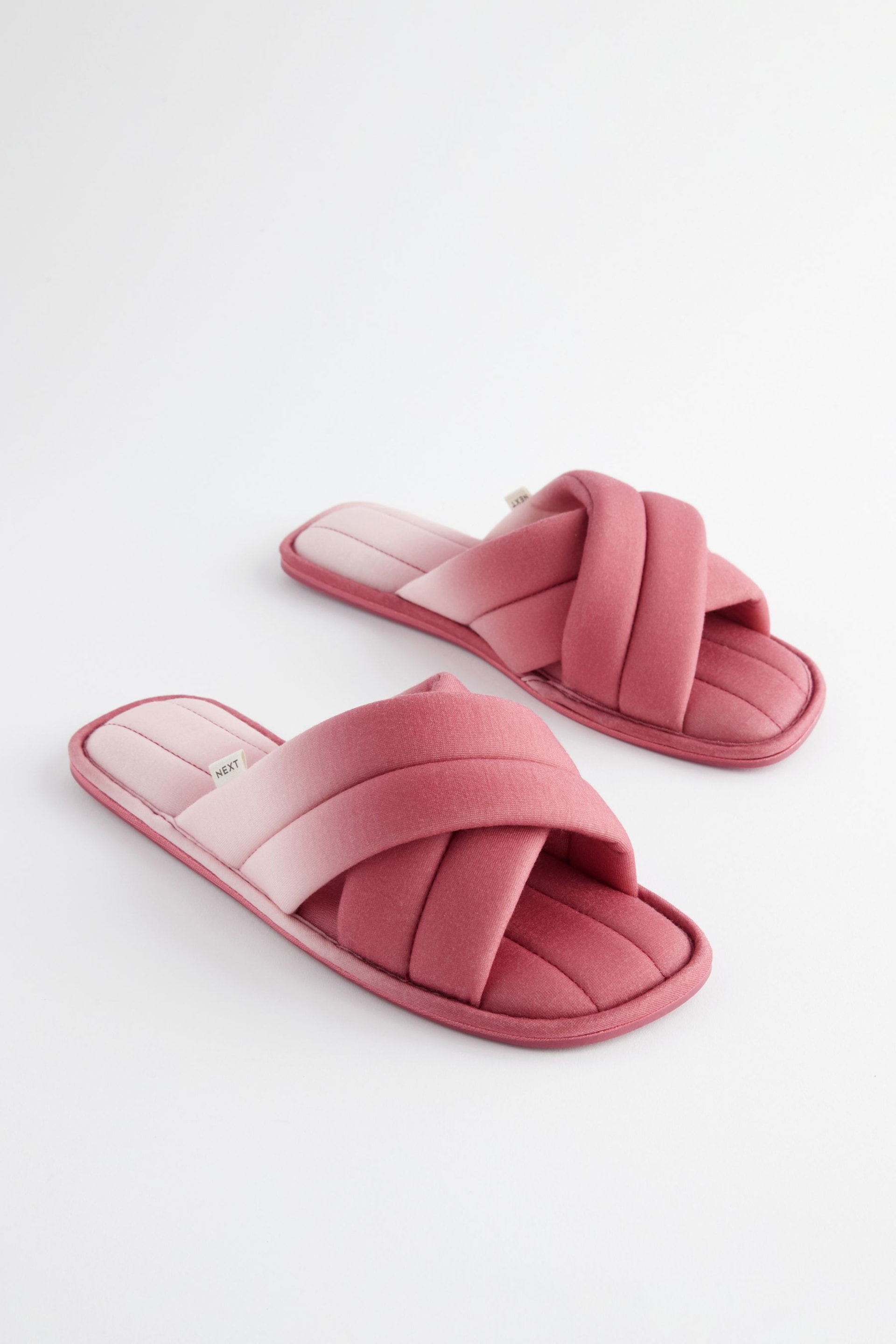 Pink Ombre Crossover Slider Slippers - Image 3 of 7