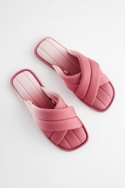 Pink Ombre Crossover Slider Slippers - Image 5 of 7