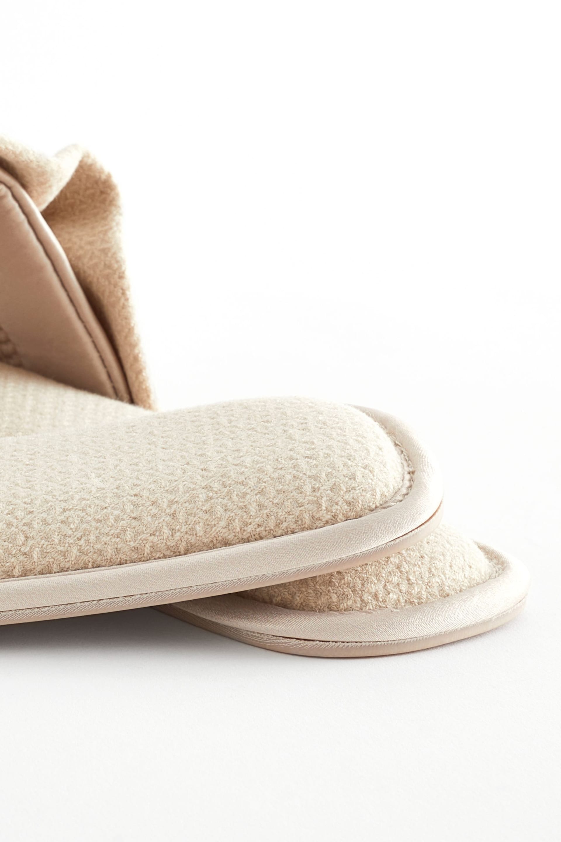 Neutral Ruffle Slider Slippers - Image 5 of 7