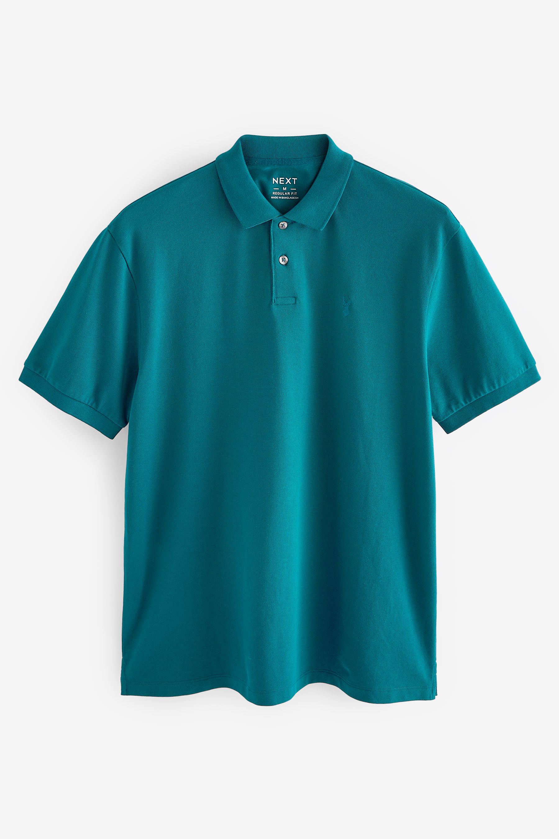 Buy Blue Teal Regular Fit Short Sleeve Pique Polo Shirt from Next South Africa