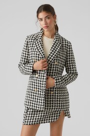 VERO MODA Black Boucle Dogtooth Tailored Blazer - Image 2 of 5