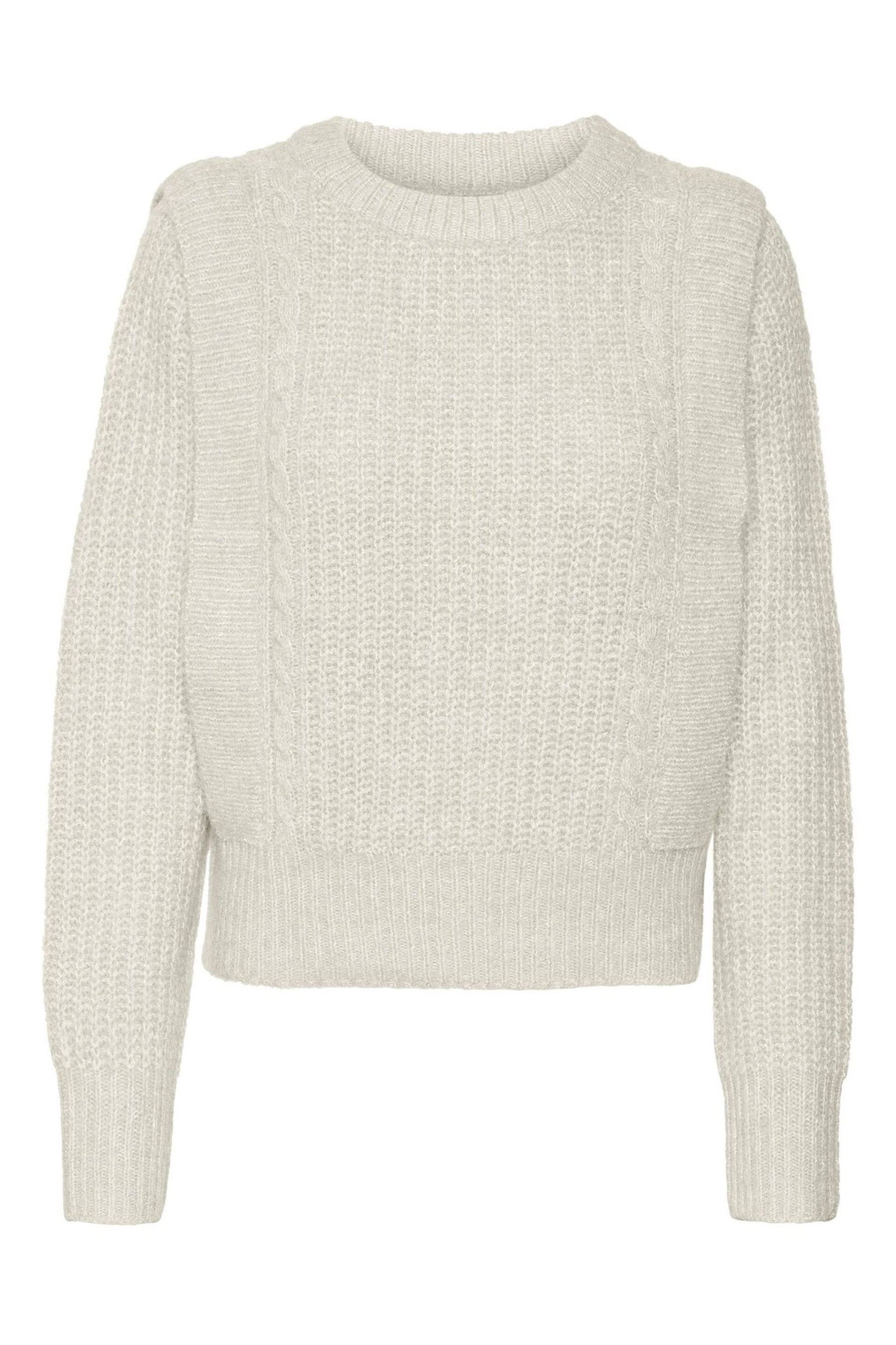 VERO MODA Cream Cable Knit Cosy Jumper - Image 5 of 5