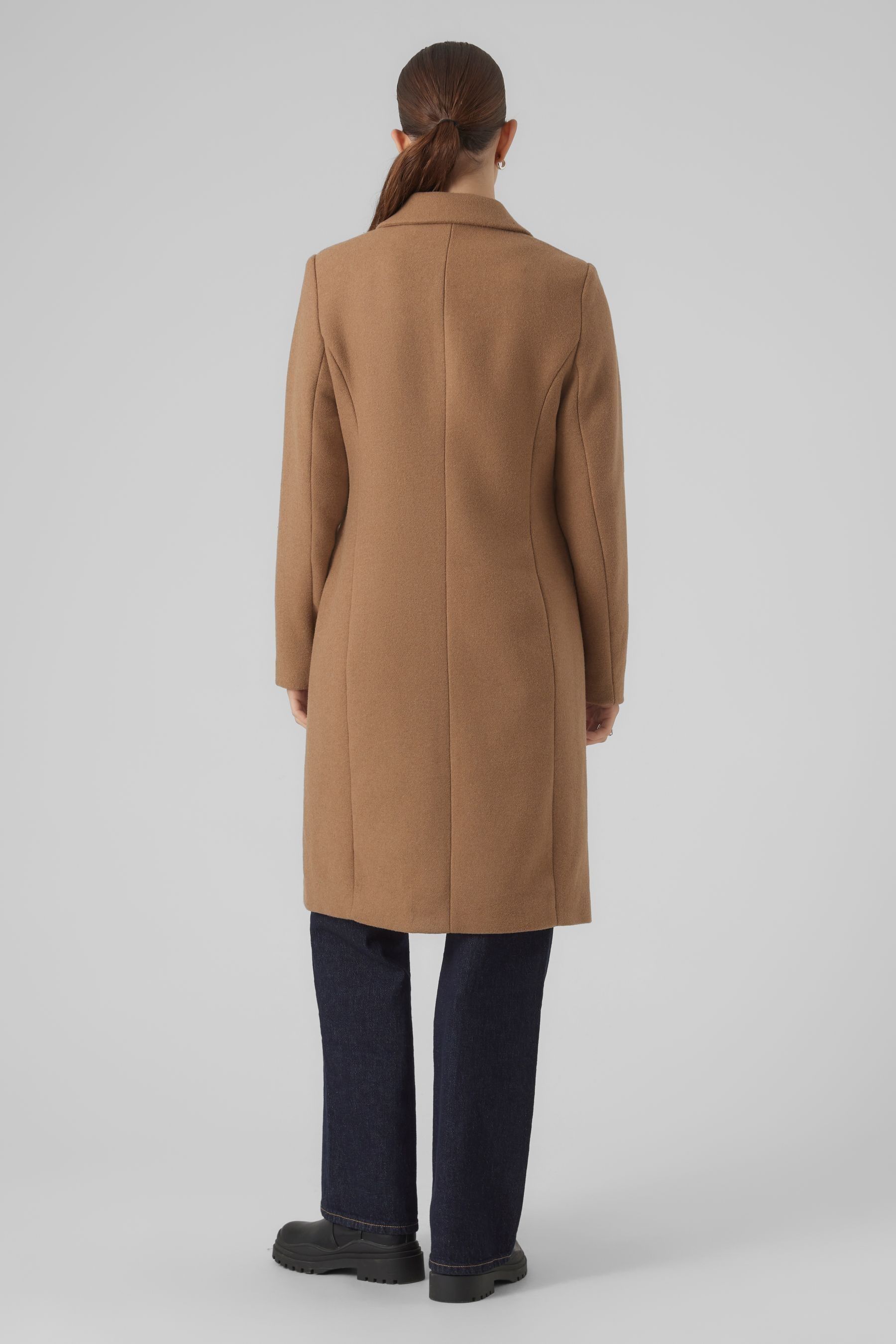 Longline wool coat womens shop