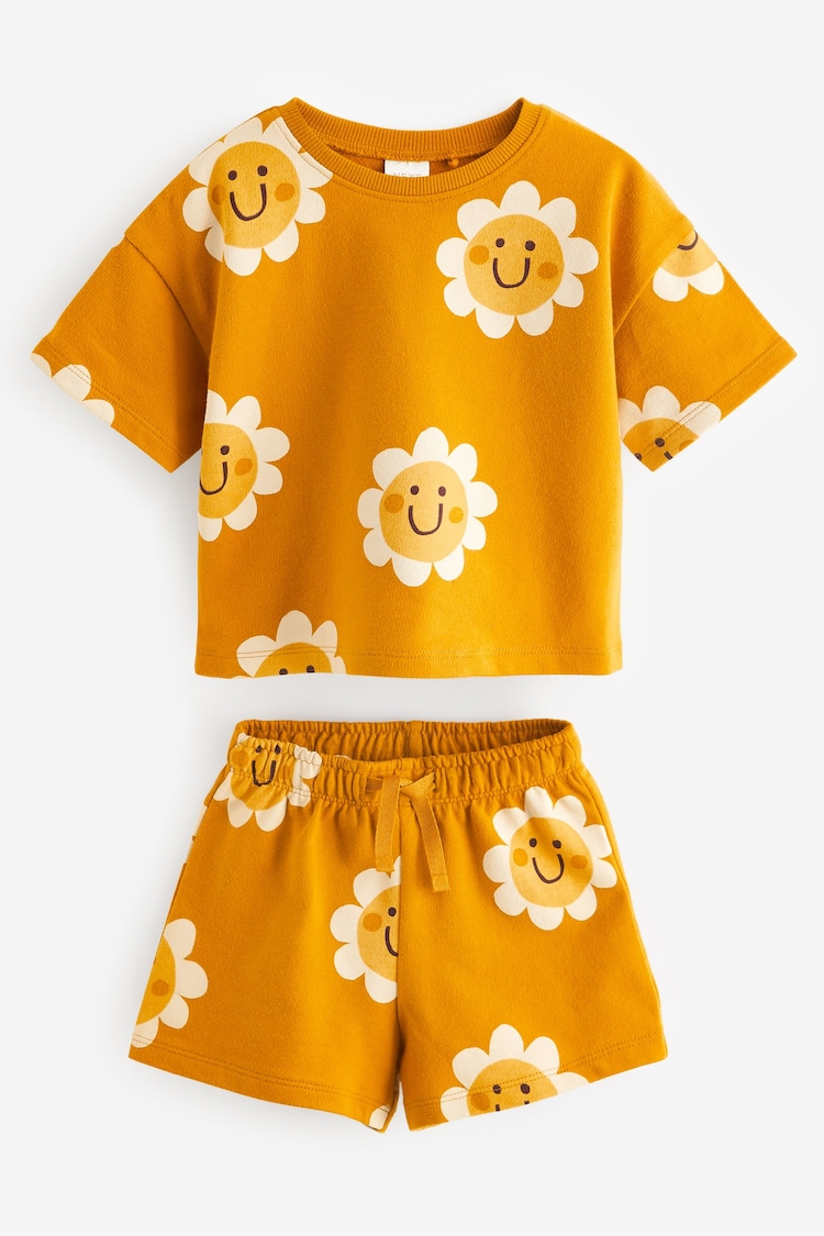 Yellow Daisy T-Shirt And Shorts Set (3mths-7yrs) - Image 1 of 7