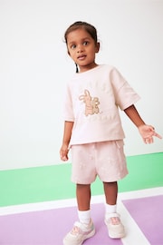 Pink Friendship Bunny T-shirt and Cargo Short Set (3mths-7yrs) - Image 2 of 4