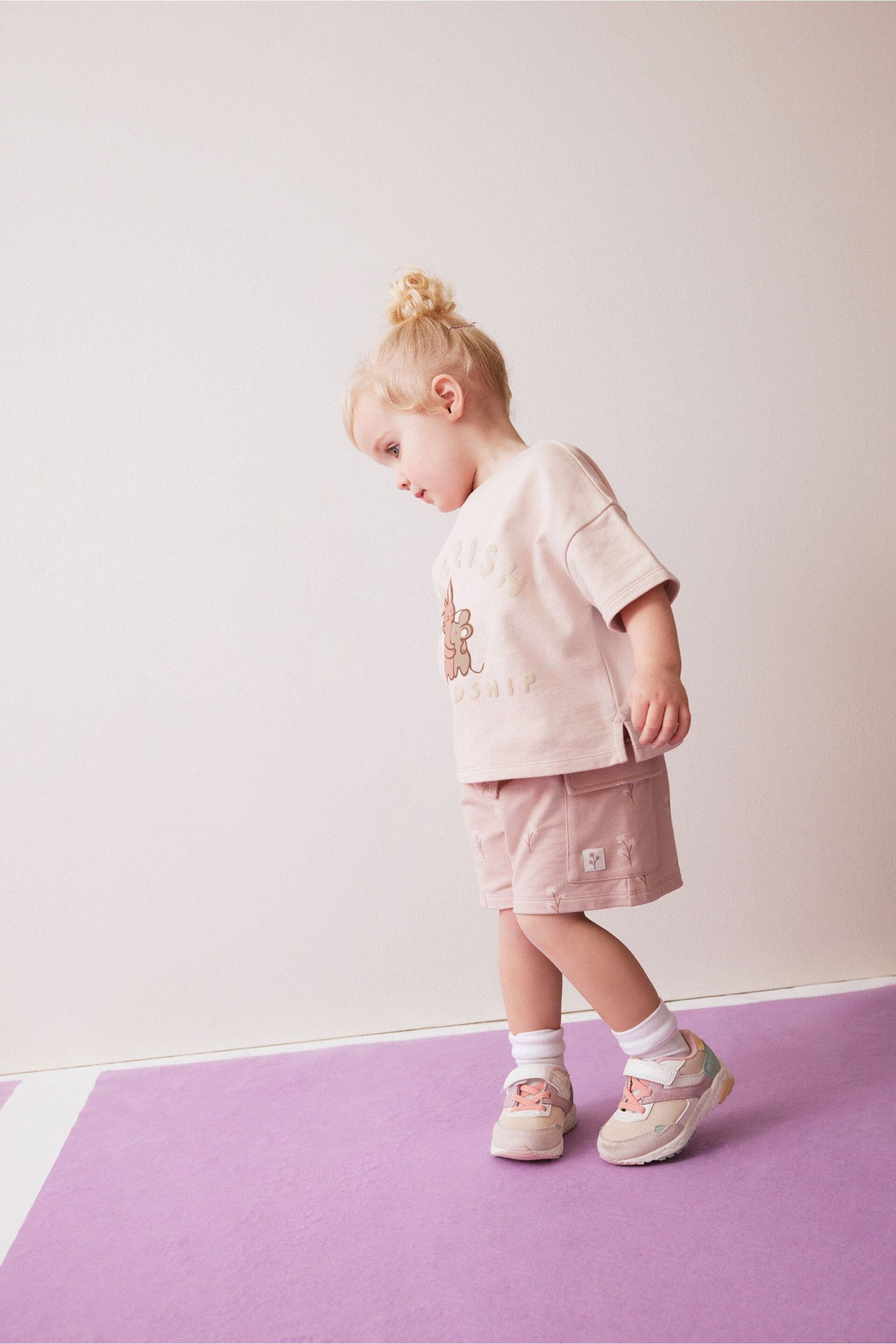 Pink Friendship Bunny T-shirt and Cargo Short Set (3mths-7yrs) - Image 3 of 4