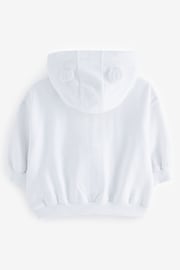 White Broderie Zip Through Hoodie (3mths-7yrs) - Image 6 of 7
