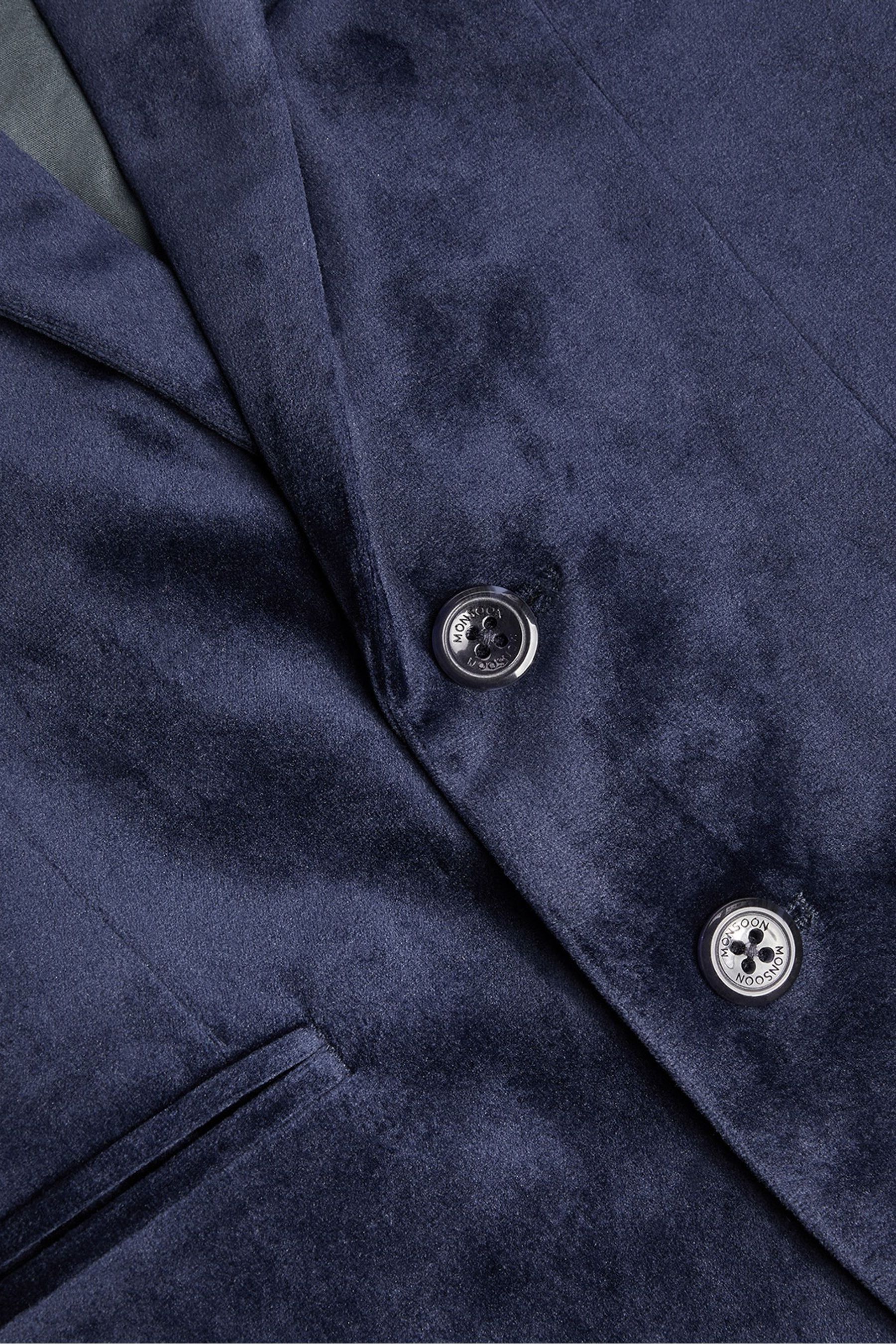 Buy Monsoon Blue Velvet Blazer from Next Luxembourg