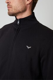 Threadbare Black Zip Through Fleece Sweatshirt - Image 4 of 5