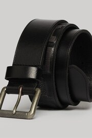 Superdry Black Chrome Vintage Branded Belt - Image 1 of 3