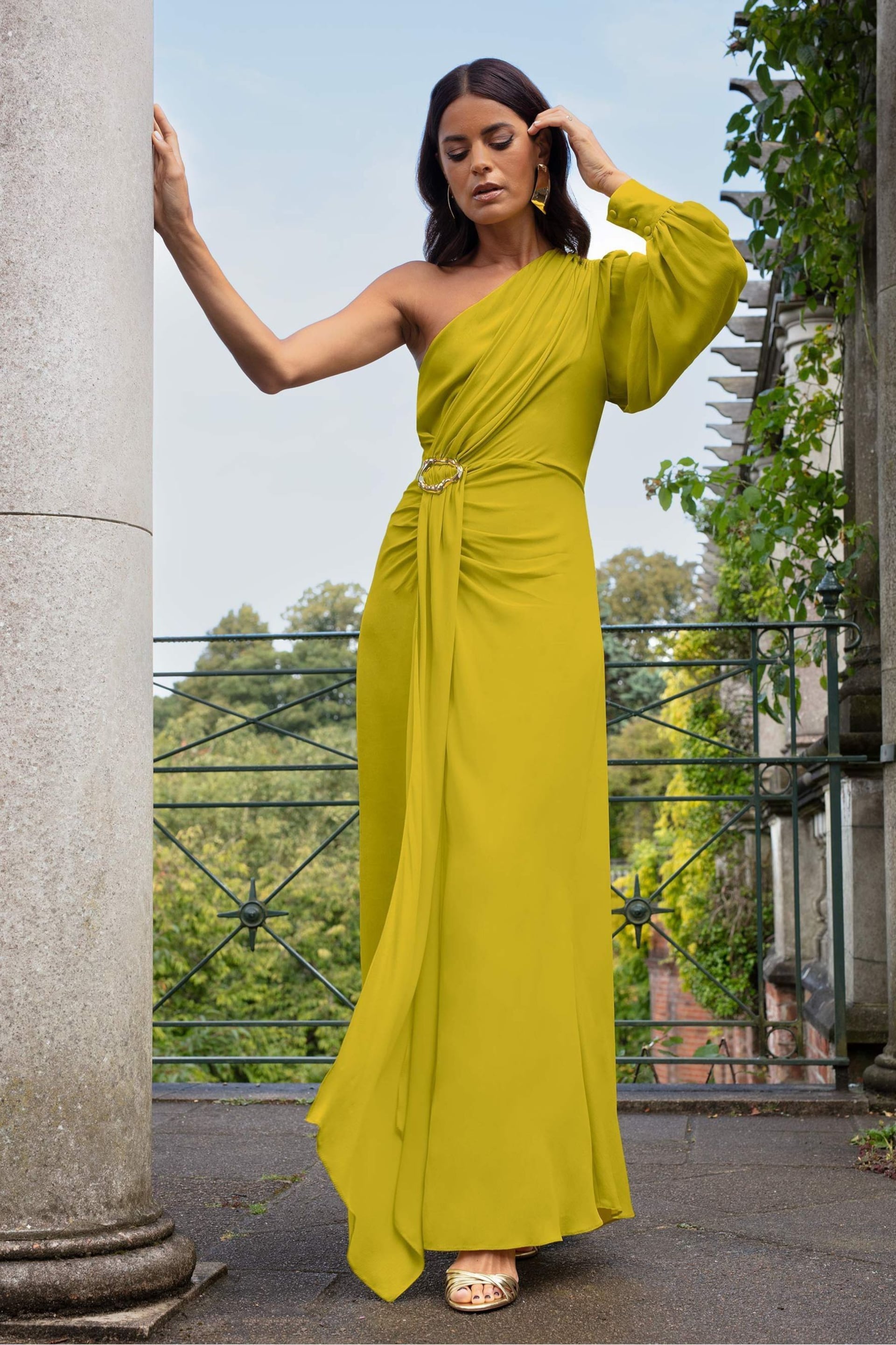 Ro&Zo Yellow Trim Detail Dress - Image 3 of 8