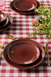 12 Piece Red Hampton Reactive Glaze Dinner Set - Image 1 of 4