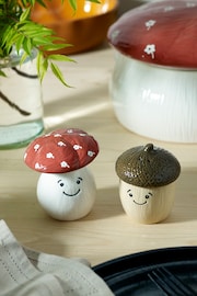 Set of 2 Natural Autumnal Salt and Pepper Shakers - Image 1 of 3